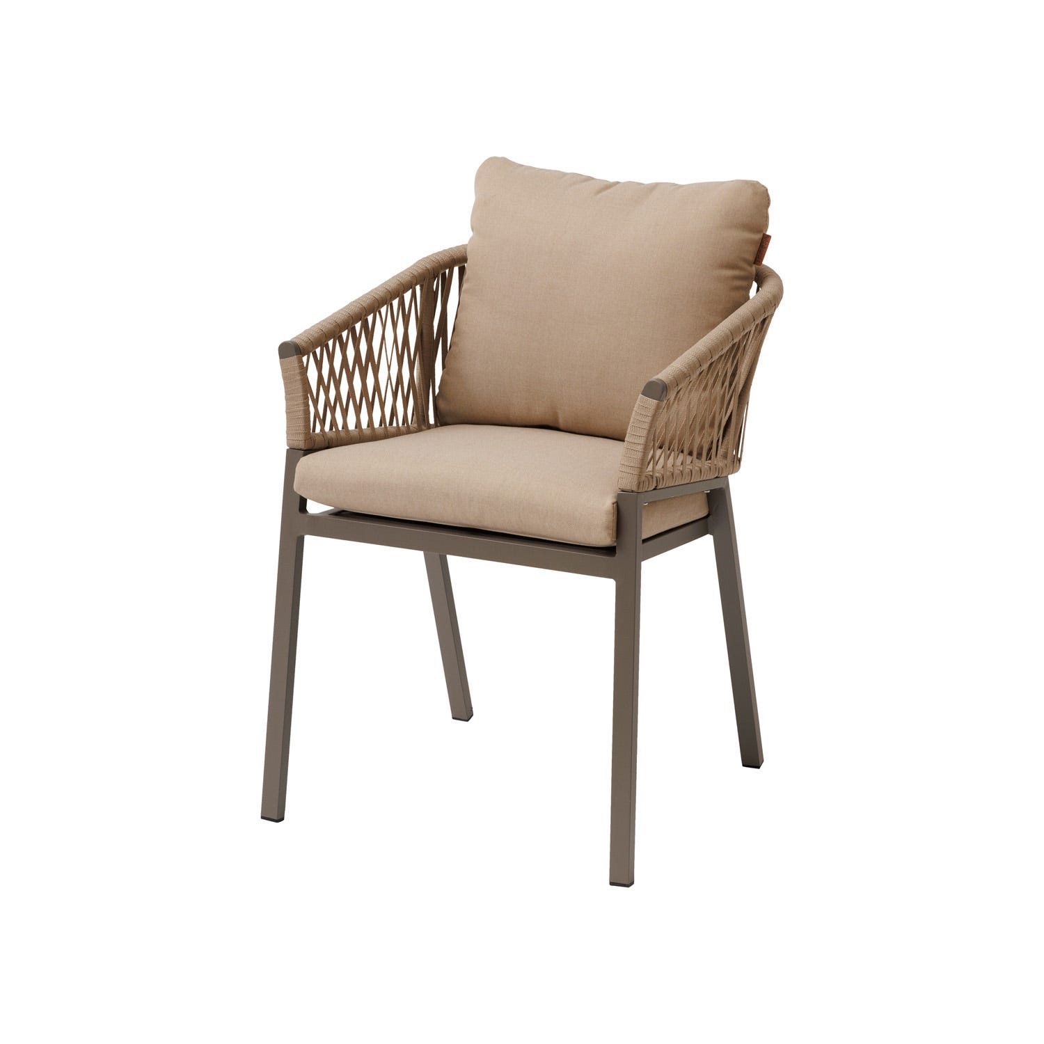 Sedia da giardino con braccioli Oriengo beige