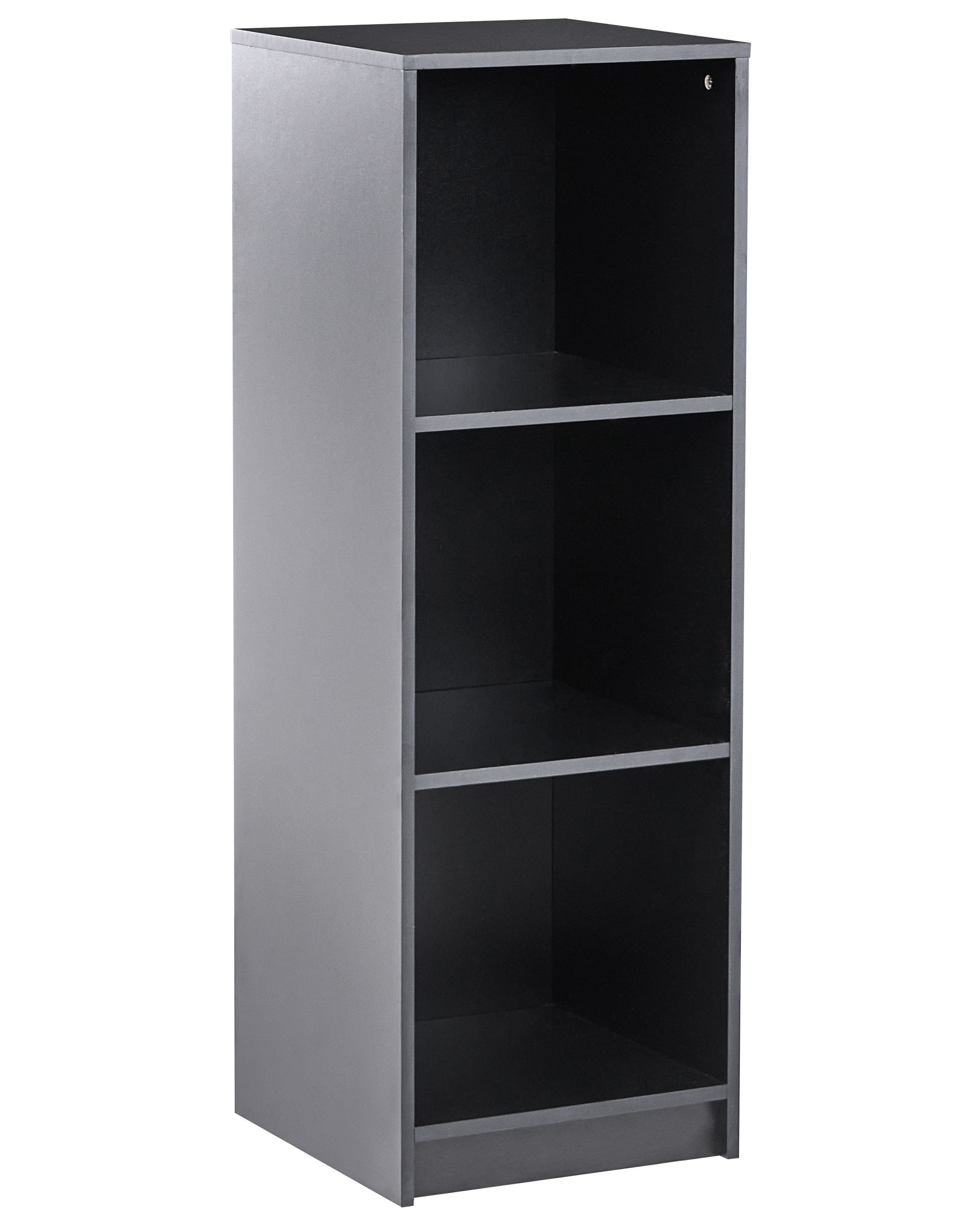Regał 3 półki na książki minimalistyczny styl 40 x 40 cm czarny