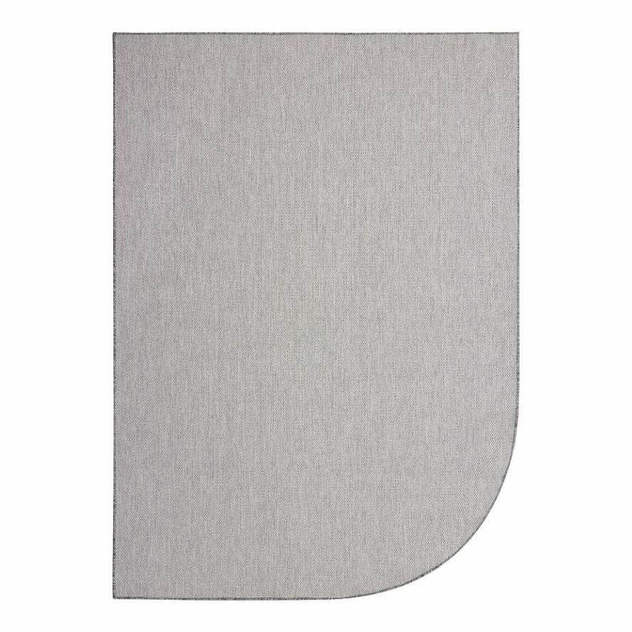 Buitenkleed Ronde hoek - Mono - Grijs/Wit - Dubbelzijdig - EVA Interior