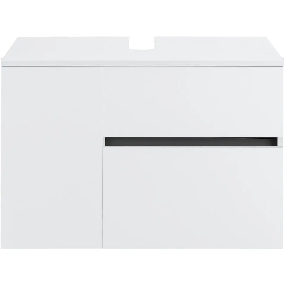 Wisla - Badmeubel 80 cm 1-lade, 1 klep, 1 deur wit spaanplaat