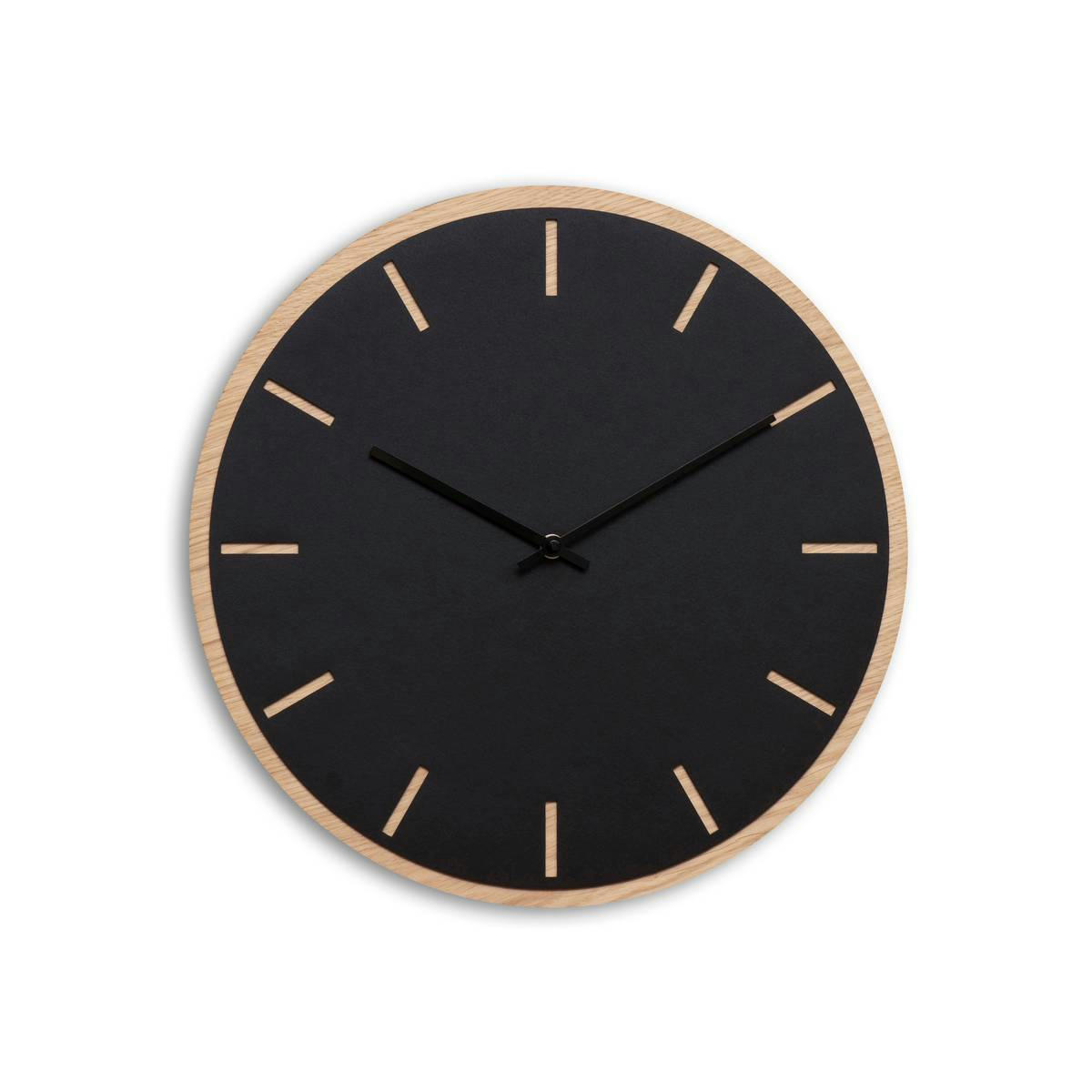 - Horloge murale en linoléum noir D38cm