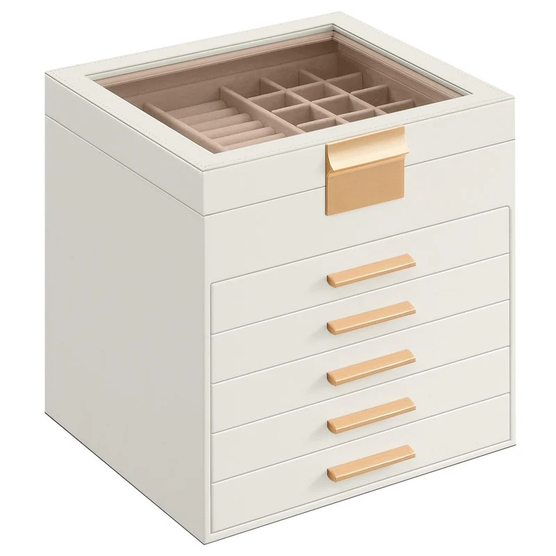 Jewelry Box with Glass Lid