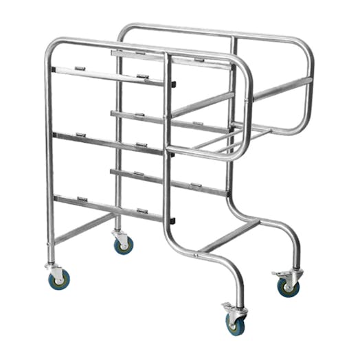 SOGA 2X 3 Tier Food Waste Cart Trolley Five Buckets Round 80x43x89cm