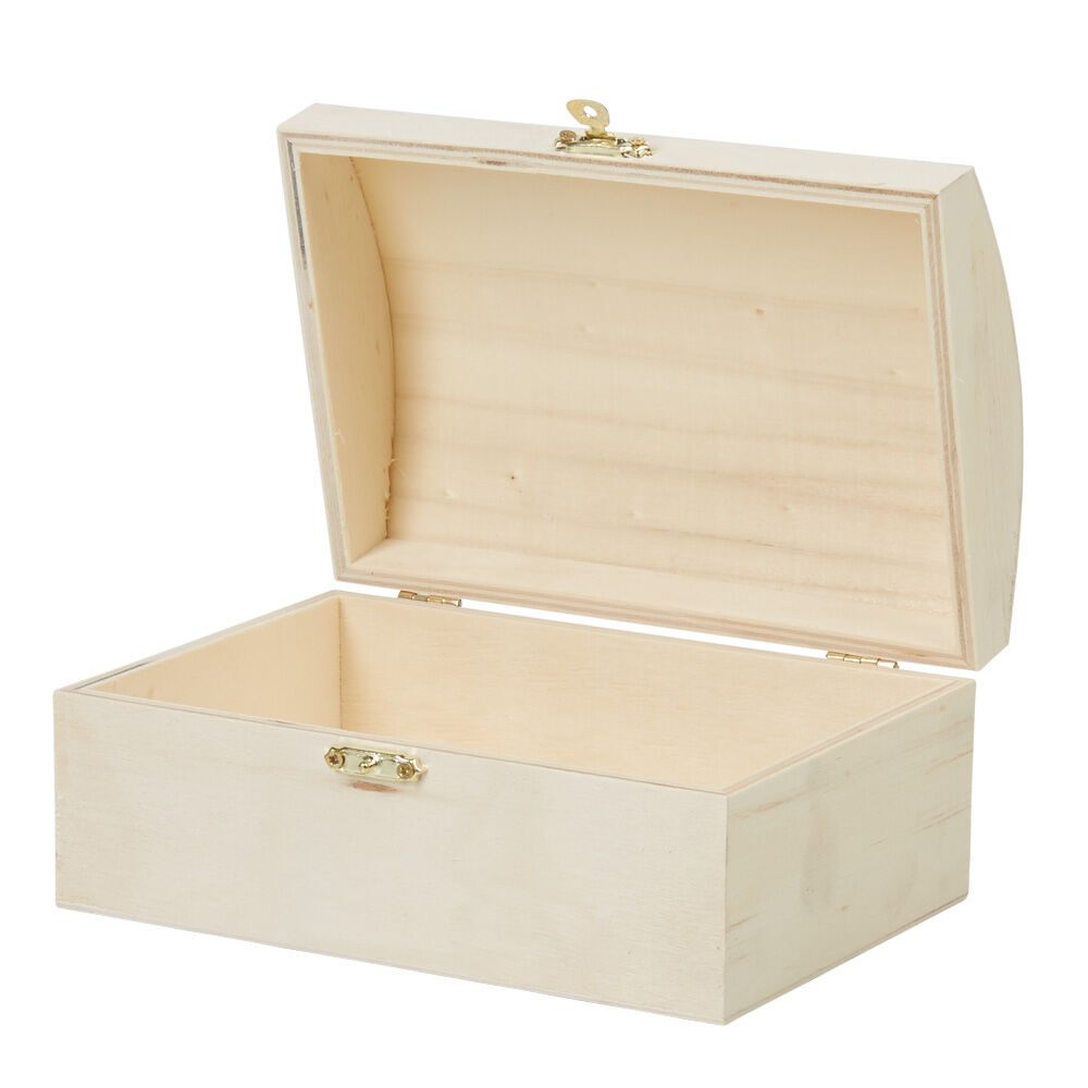 BoÎte à bijoux en bois à décorer L18xl12xH8,5cm