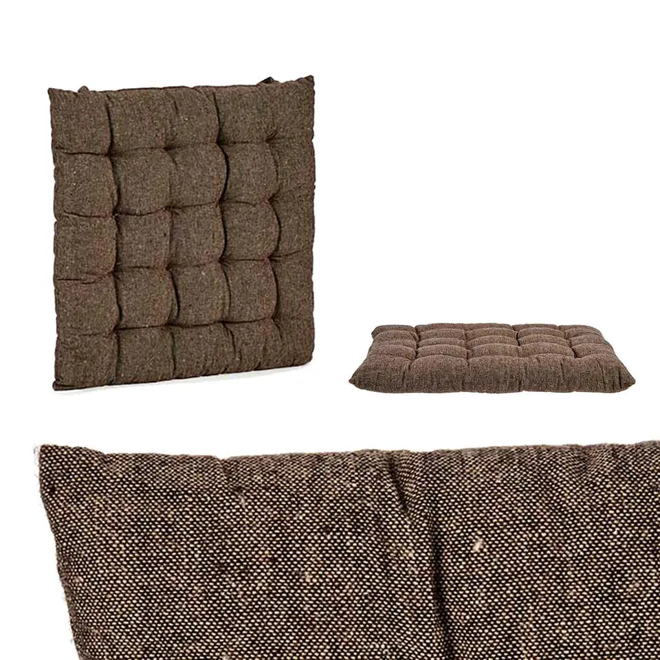 Giftdecor Stoelkussen - binnen/buiten - bruin - 40 x 5 cm