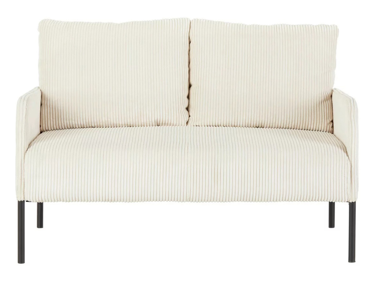Sofa dwuosobowa Cord nierozkładana beżowa