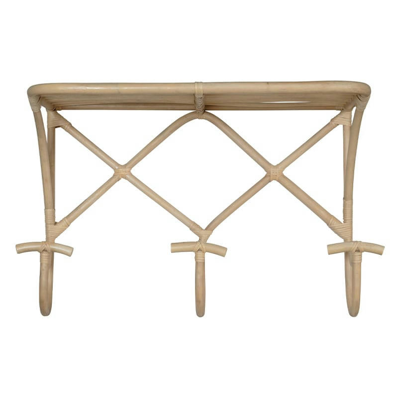 - Patère en rotin 3 crochets