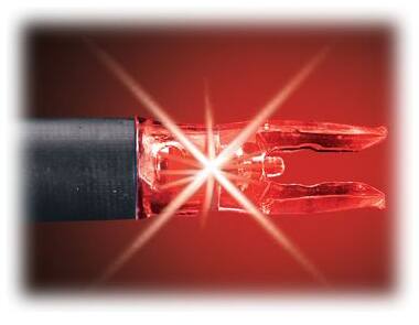 Nockturnal Universal Fit Lighted/Illuminated LED Nocks For Arrows, Red