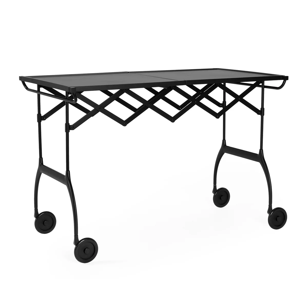Kartell - Battista Servierwagen, monochrom schwarz matt