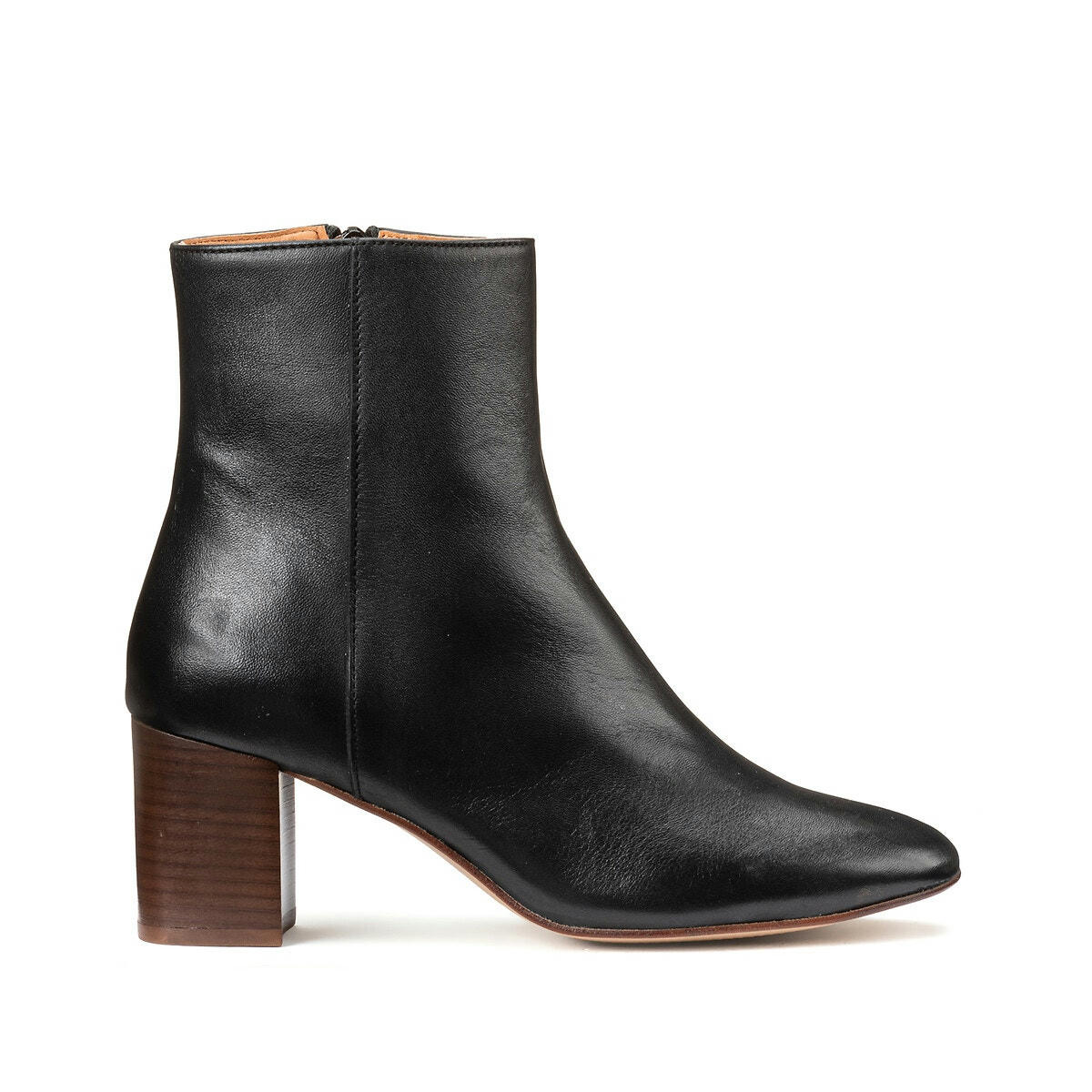 Boots 70s Signature à talon, en cuir