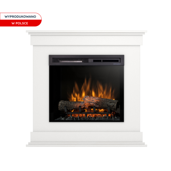 Kominek elektryczny 1400W 23" XHD biały mat Lenox Warmtec