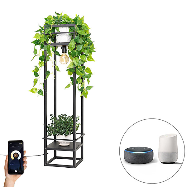 Lampadaire industriel intelligent noir avec WiFi G95 - Cage Rack