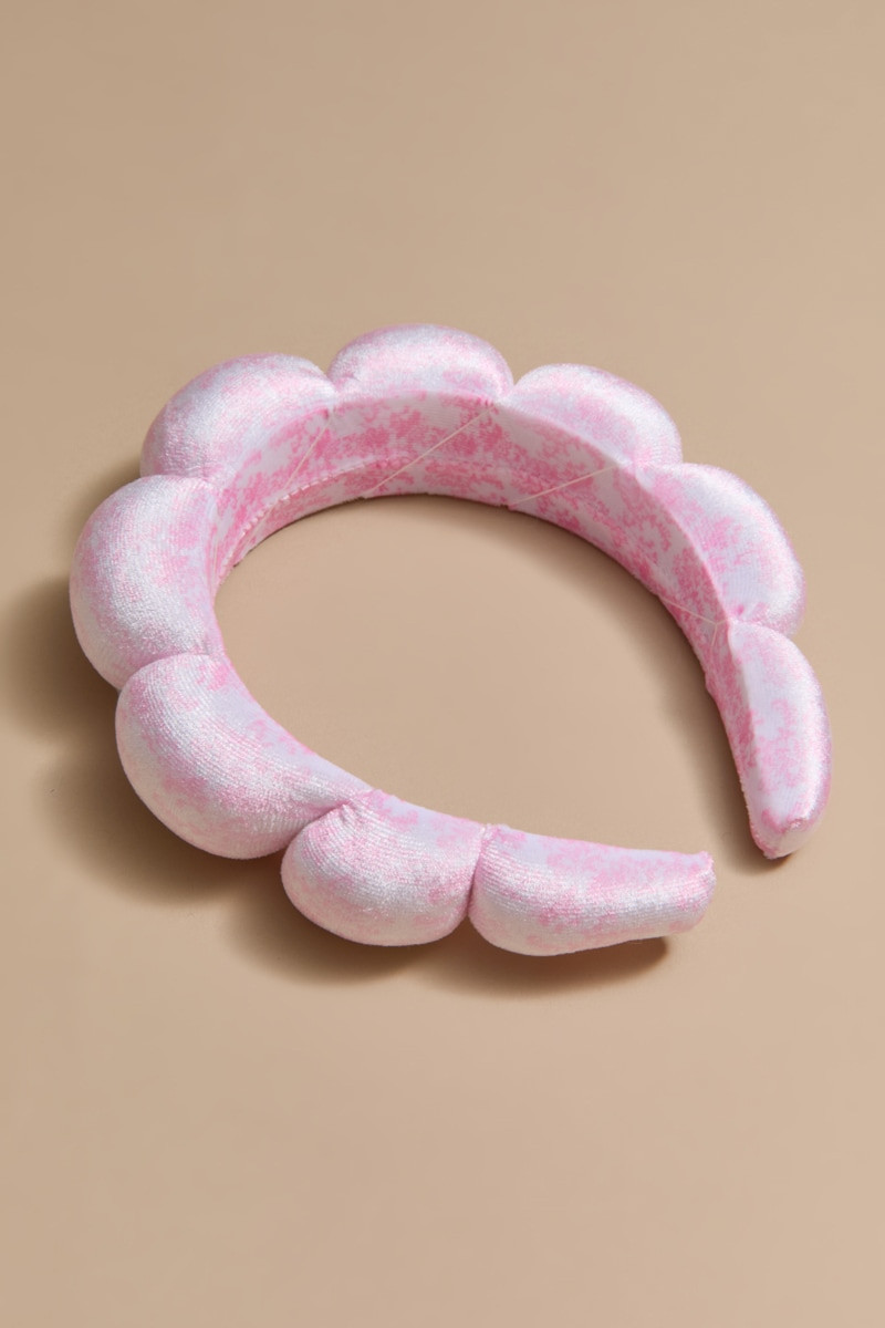 Pink Ribbon Puffy Spa Headband