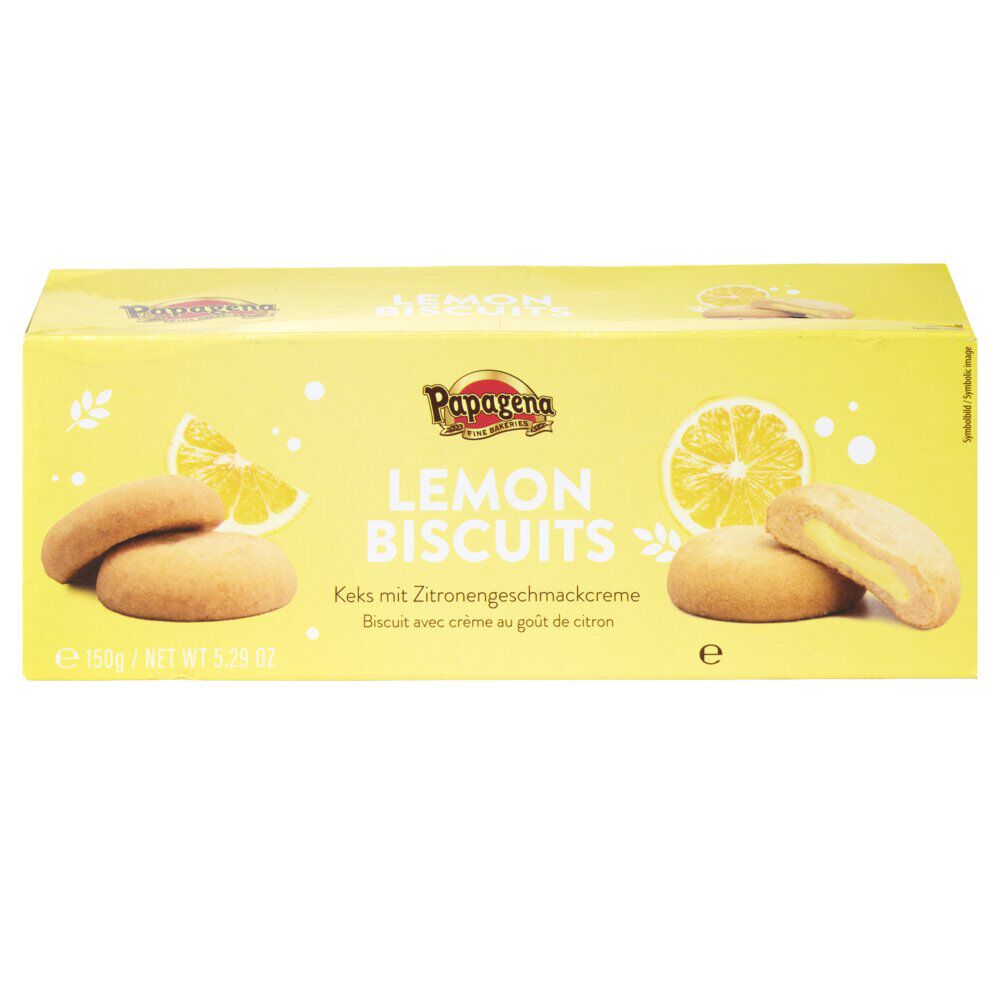 Biscuits fourrés crème go&ucirc;t citron 150gr