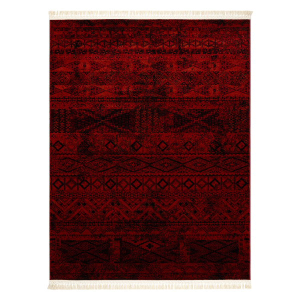 Dywan ORIENT 4722 bordo / czarny Orientalny, z frędzlami100x200 cm