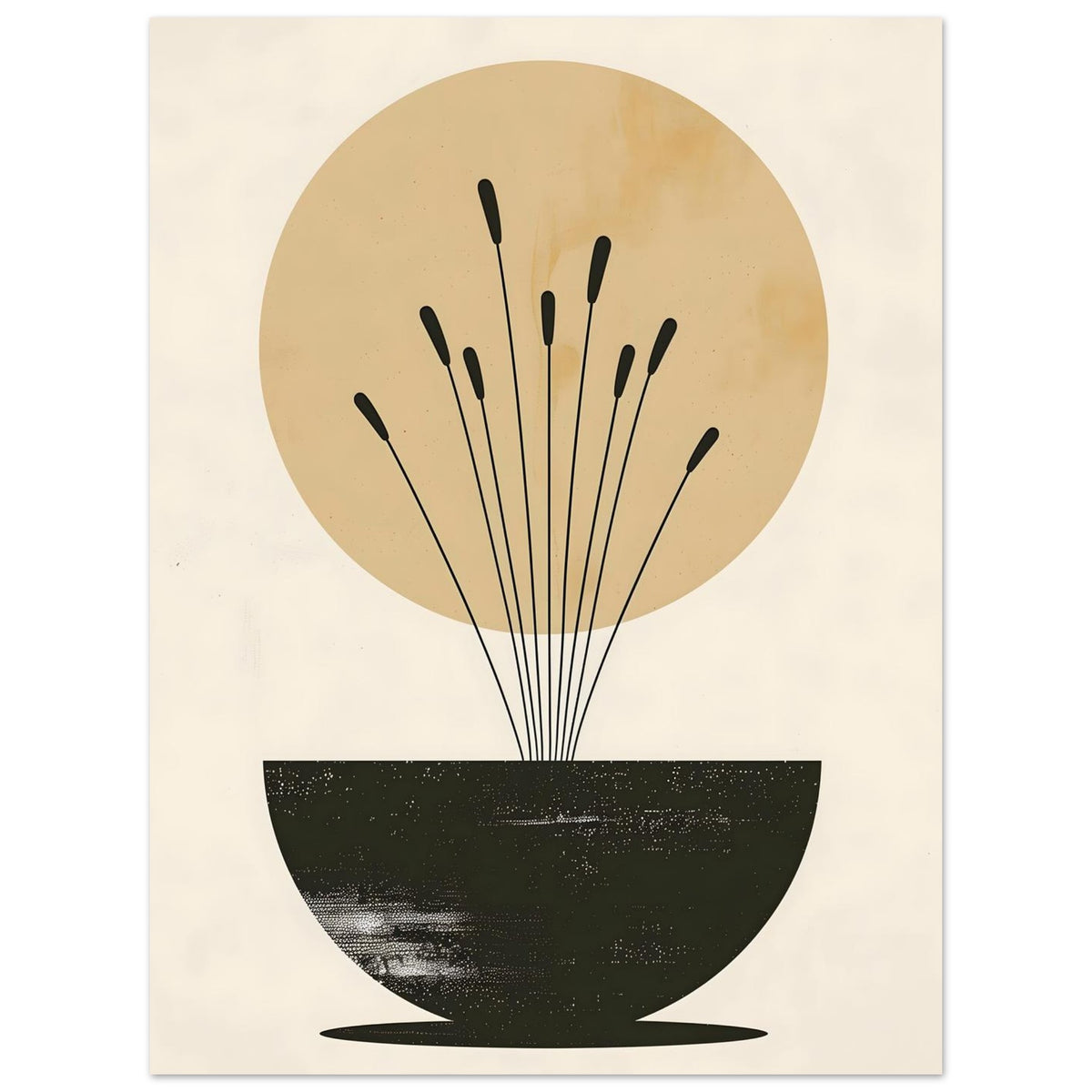 Artfulprints Poster Boho – Sun bowl  - 30x40 cm - Meerkleurig