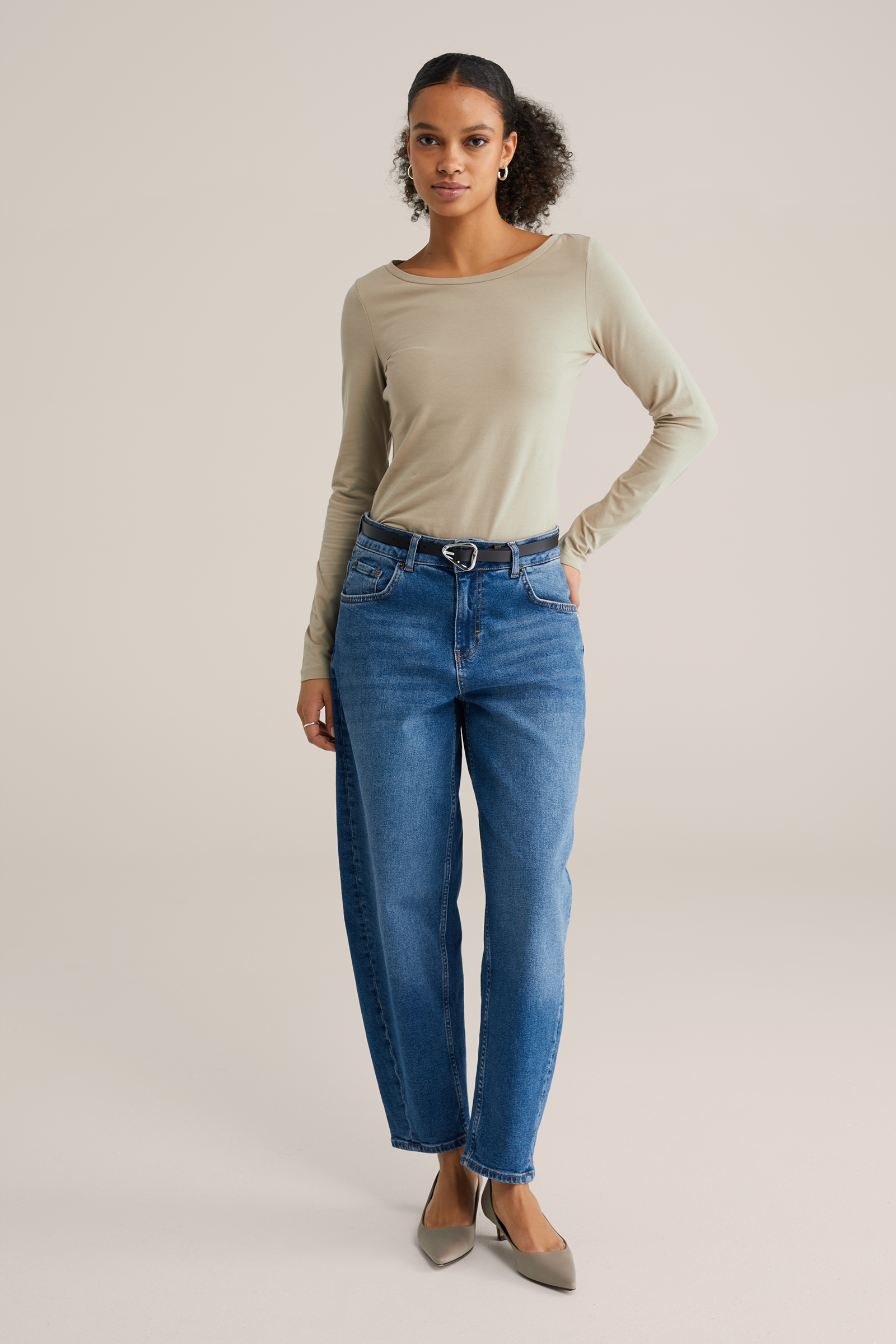 Dames T-shirt van katoenmix