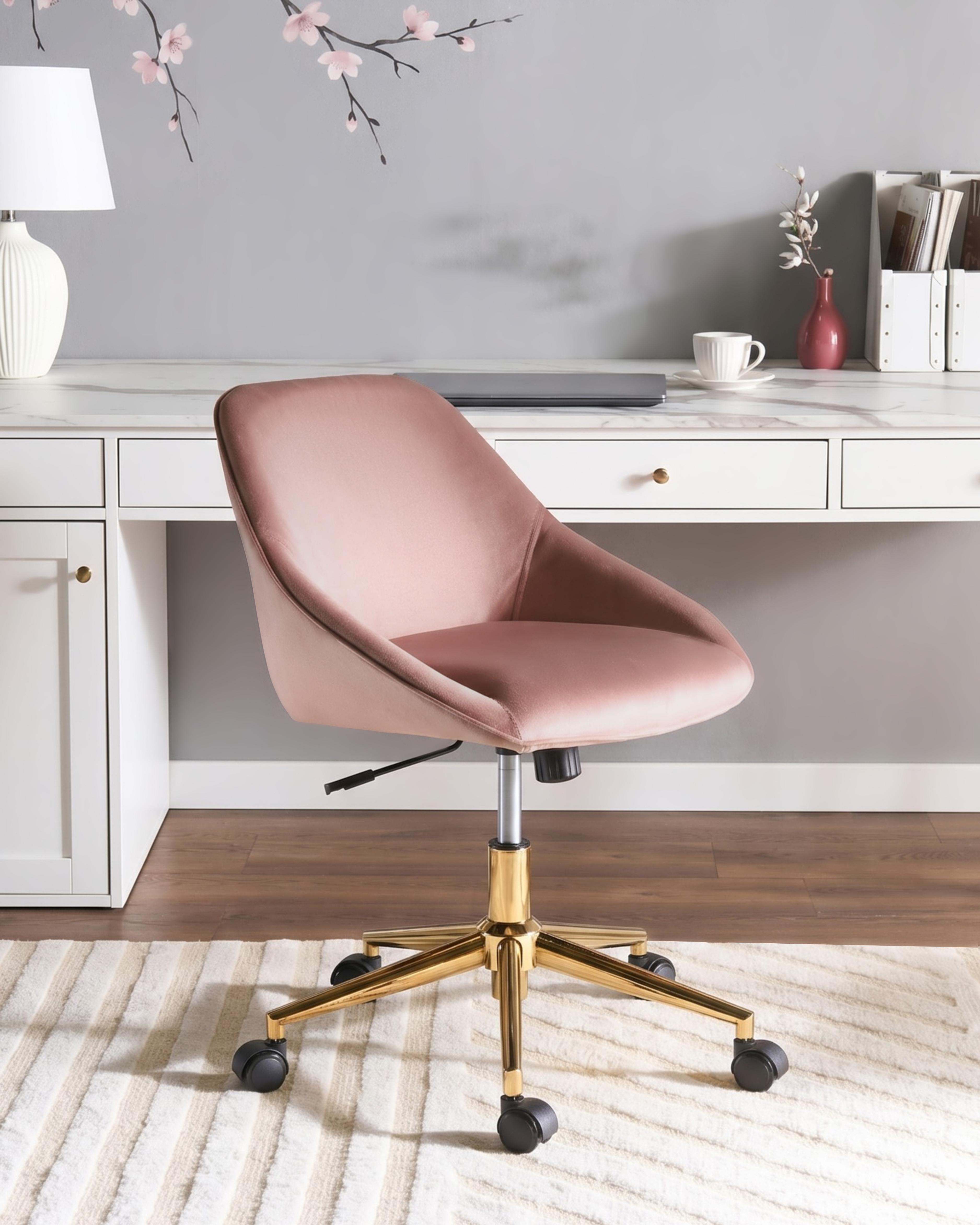 Desk Chair BARDSDALE Velvet Pink