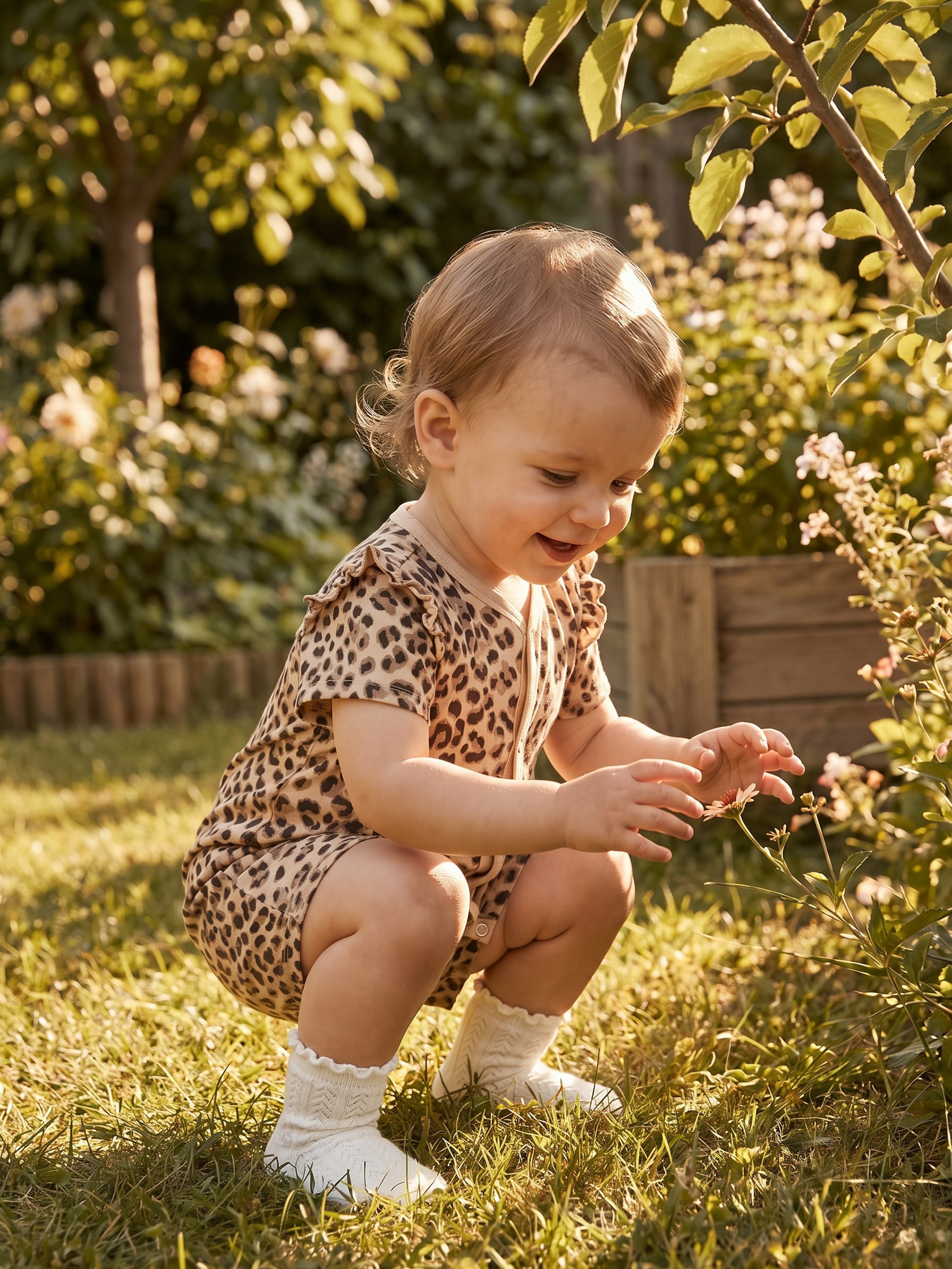 Bawełniane rampersy z ozdobnymi falbanami 2 pack