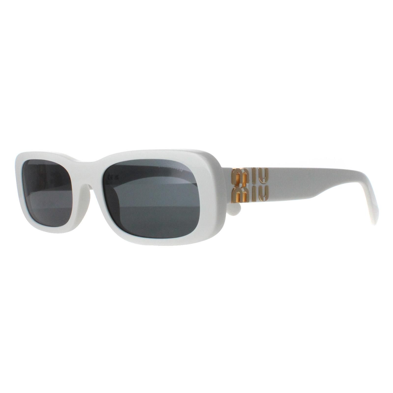 Miu Miu Rectangle White Ivory Dark Grey MU08ZS