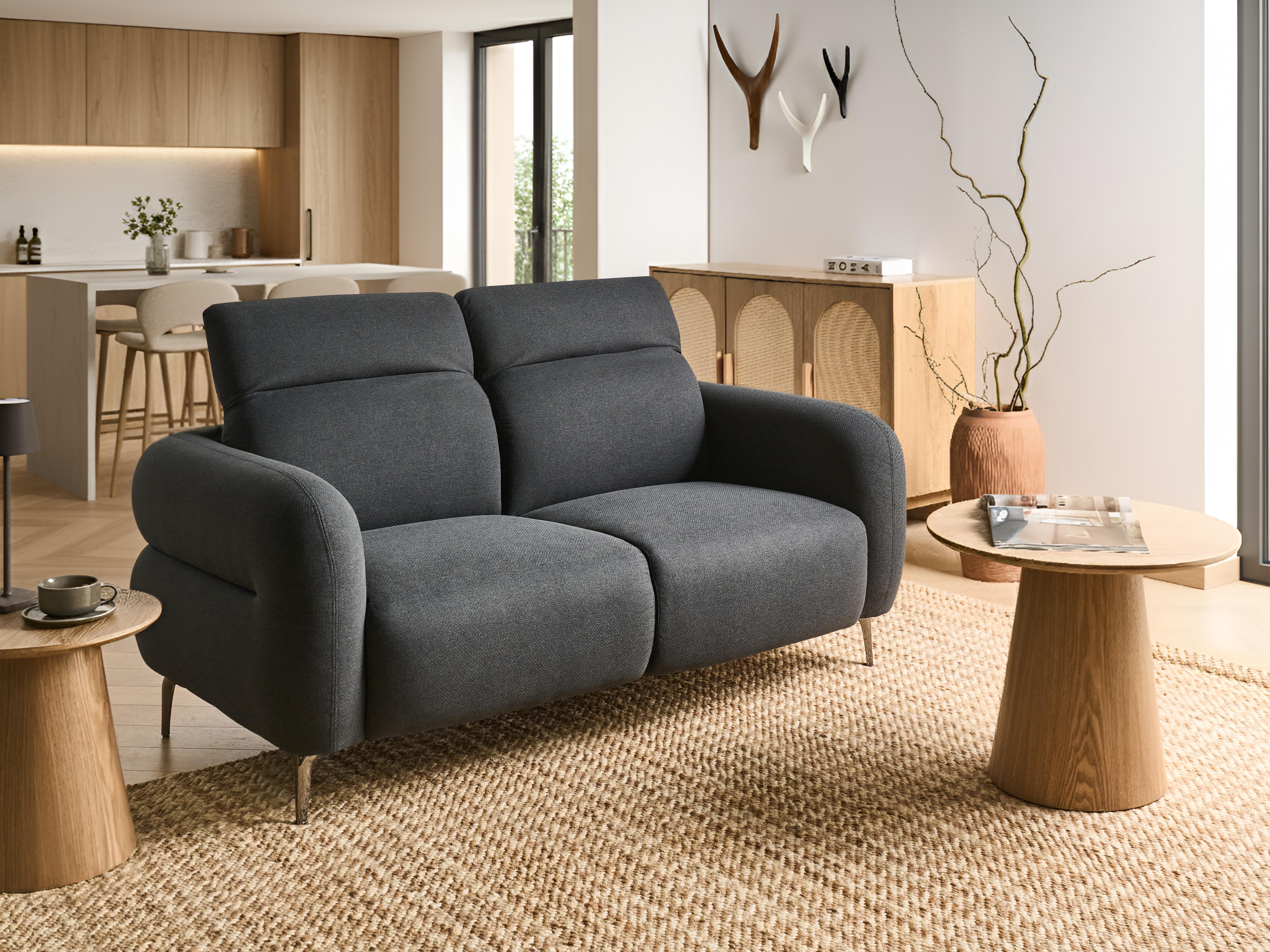 Sofa 2 Seater ARTUNA Fabric Black