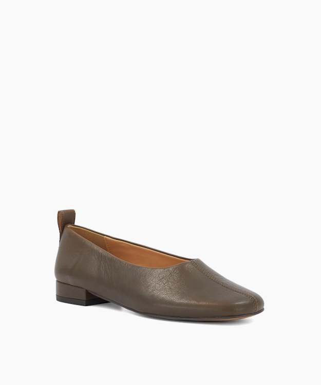 Highmark Taupe - Leather Ballet Pumps