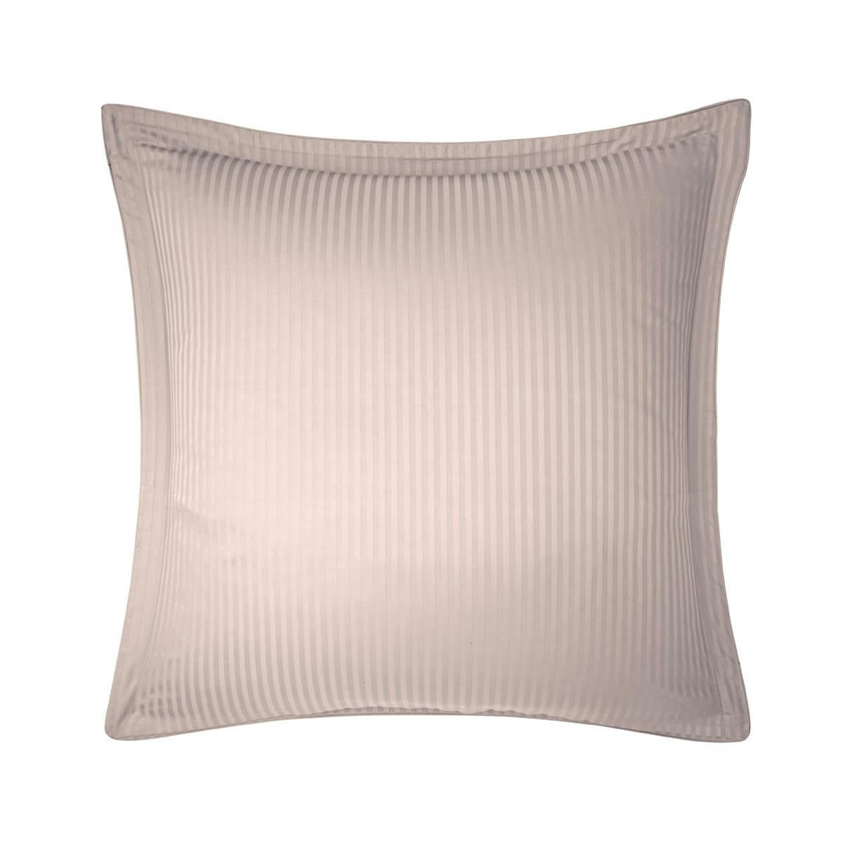 BAPTISTE - Taie d'oreiller en satin de coton gris 65 x 65 cm