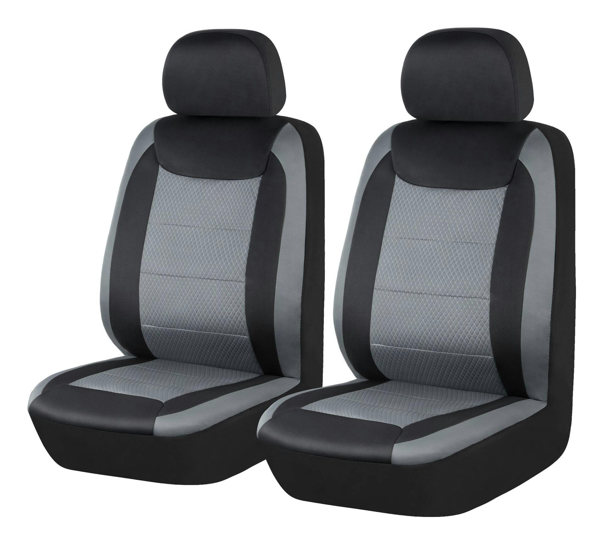 AutoTrends Wetsuit Water Resistant Seat Cover, Black & Grey, 2-pk