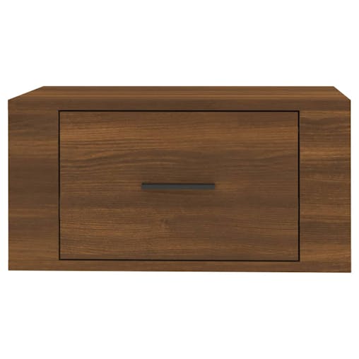 NNEVL Wall-mounted Bedside Cabinets 2 pcs Brown Oak 50x36x25 cm
