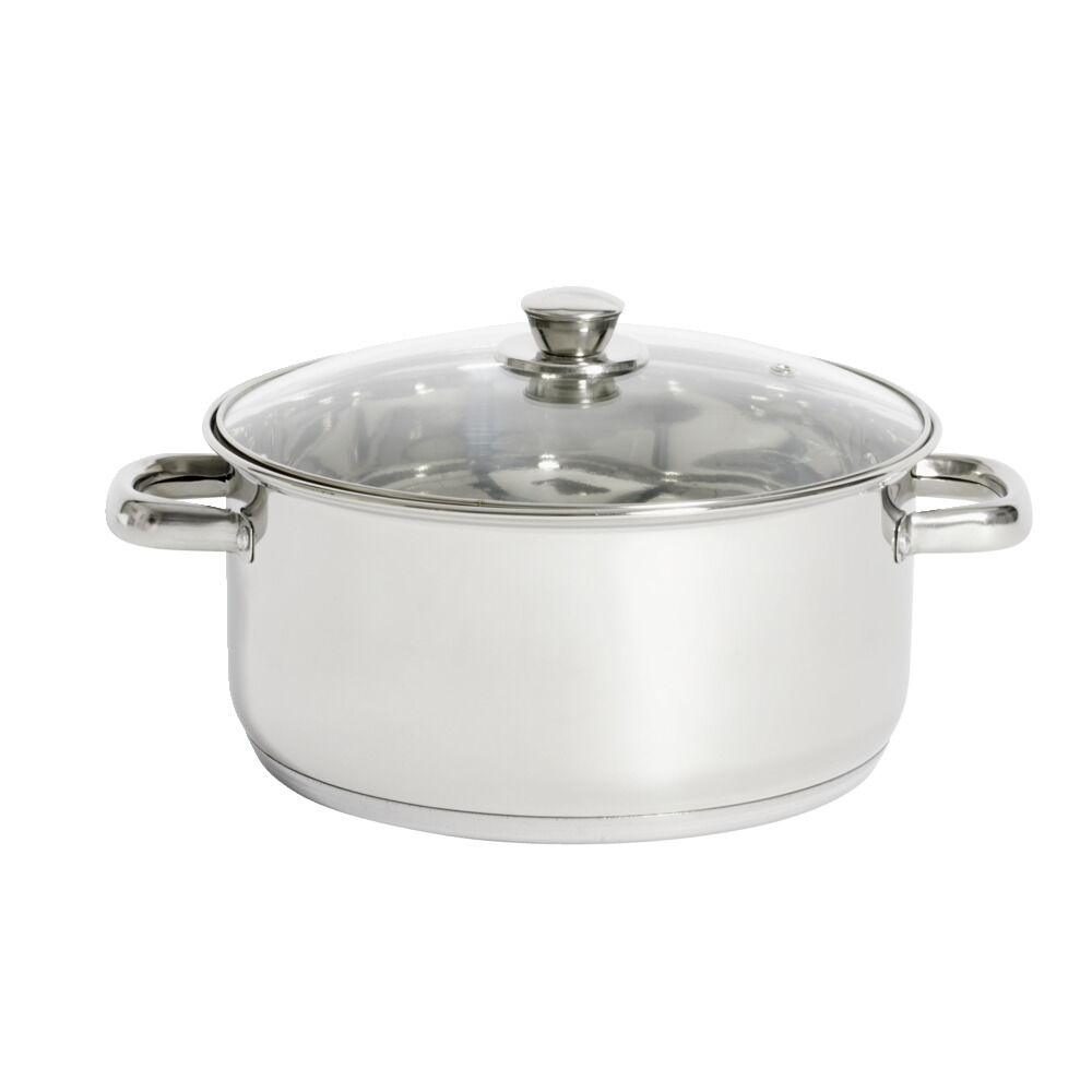 Faitout tous feux dont induction inox et verre Ø25,5cm