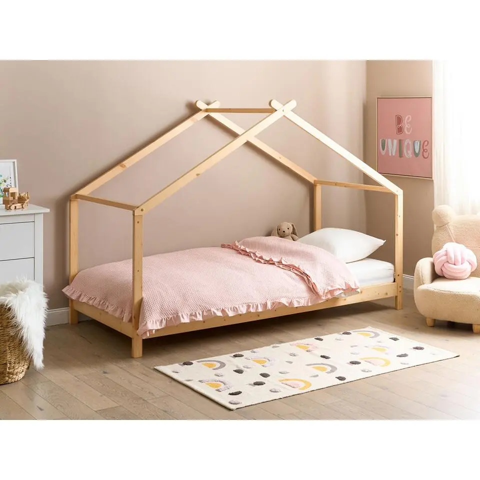 ORLU - Kinderbed - Lichthout - 90 x 200 cm - Dennenhout