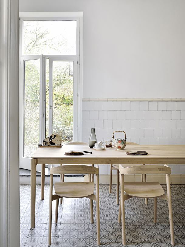 Table bok chene massif - ethnicraft chene clair