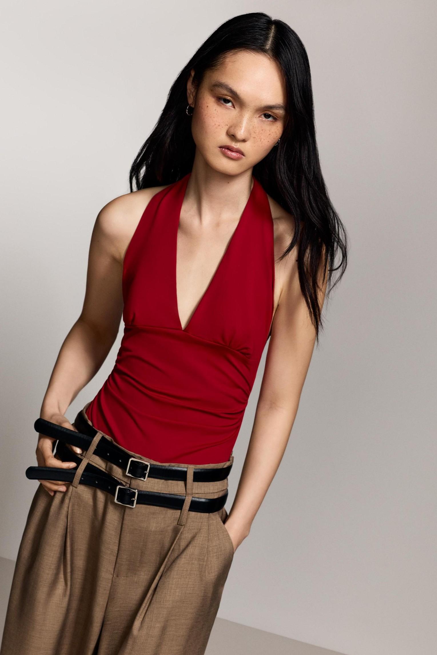 Body poliamida cuello halter