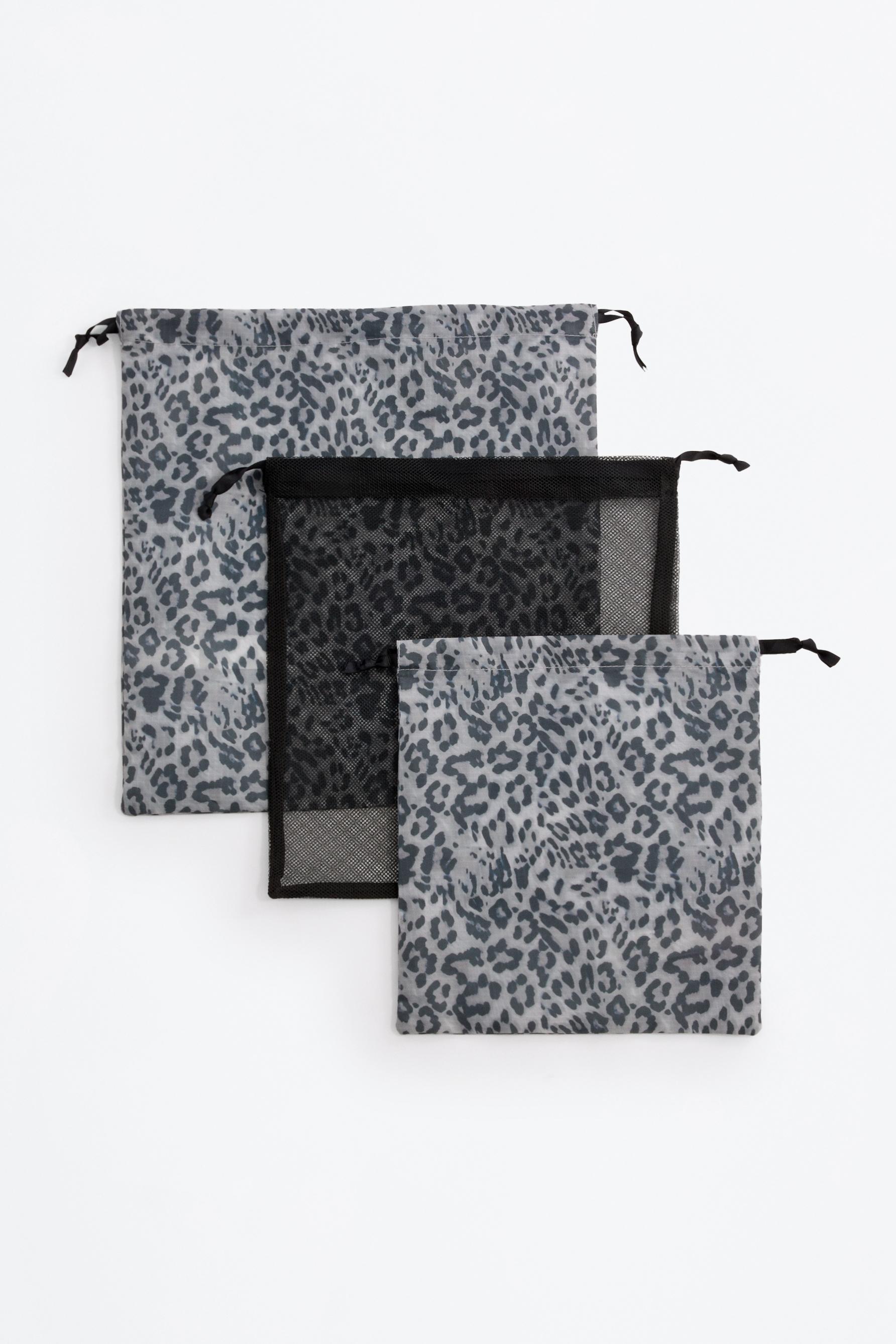 Set 3 bolsitas ajustables animal print