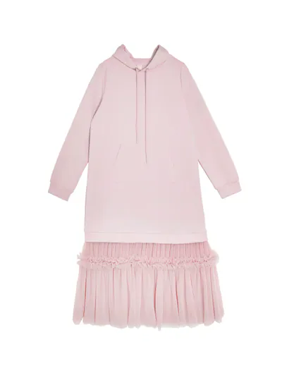 Mesh details hooded dress - 25WRD224B