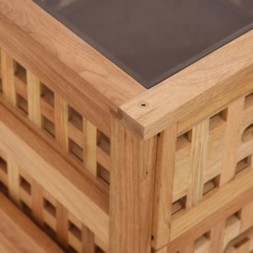 NNEVL Bedside Cabinets 2 pcs 34x34x34 cm Solid Wood Walnut