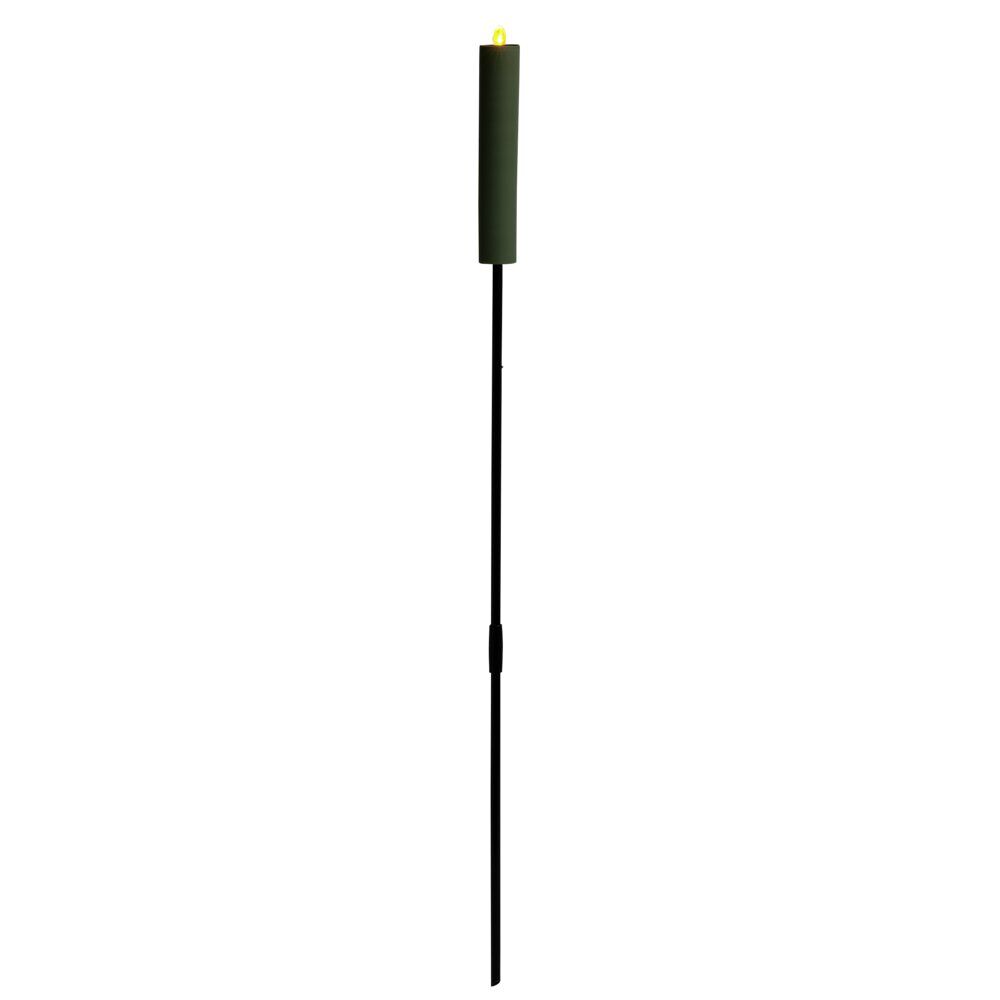 Borne solaire à planter en plastique forme bougie Ø4xH98cm (2 modèles)