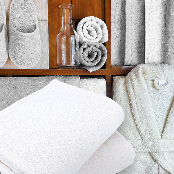 Lot de 2 draps de bain 90x150 cm ALPHA blanc