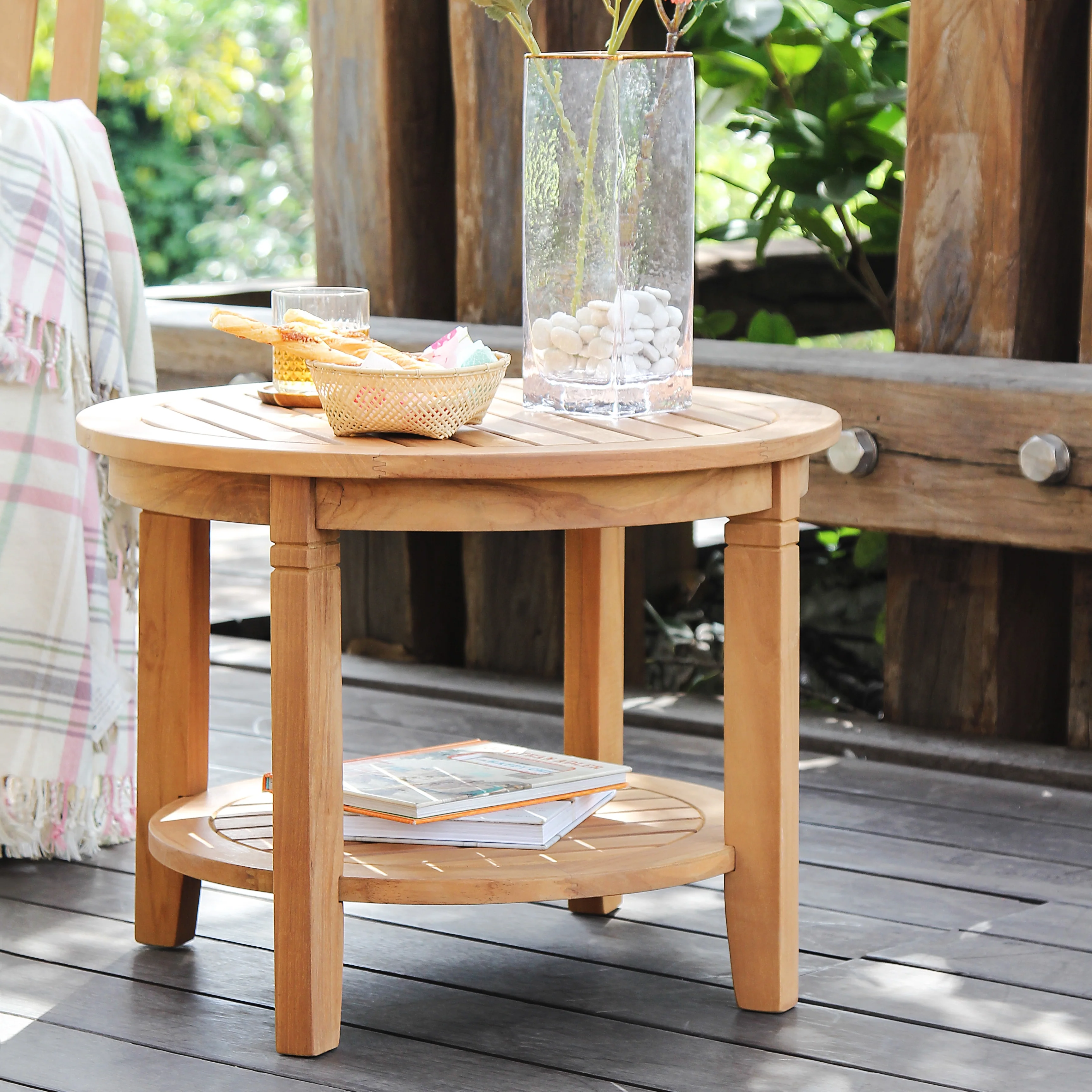 Cambridge Casual Sherwood Teak Patio Side Table