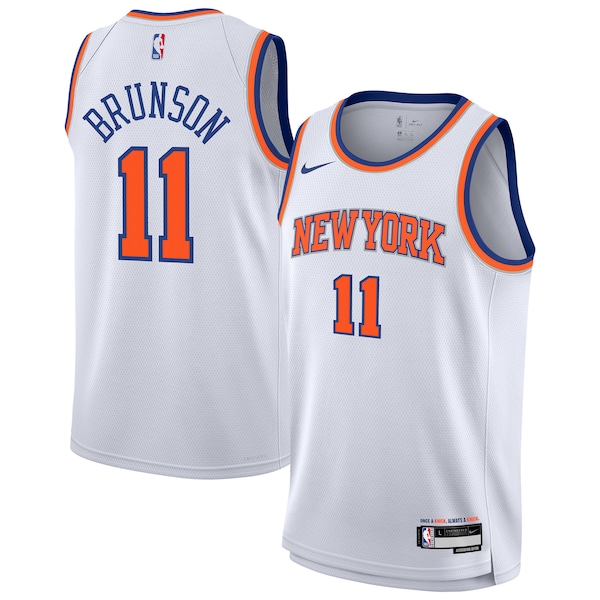 Jalen Brunson New York Knicks Nike Youth Association Swingman Jersey - White