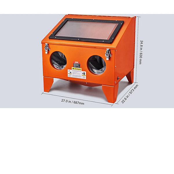 Armoire de sablage, 40 gal armoire de sablage portable 40 à 120 psi