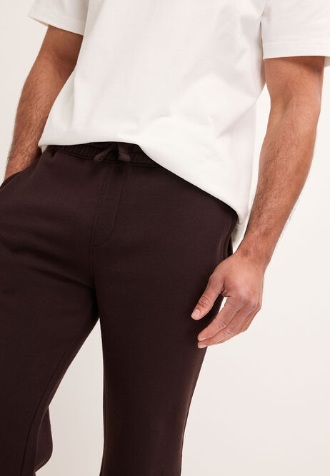 Mens Brown Straight Fit Joggers
