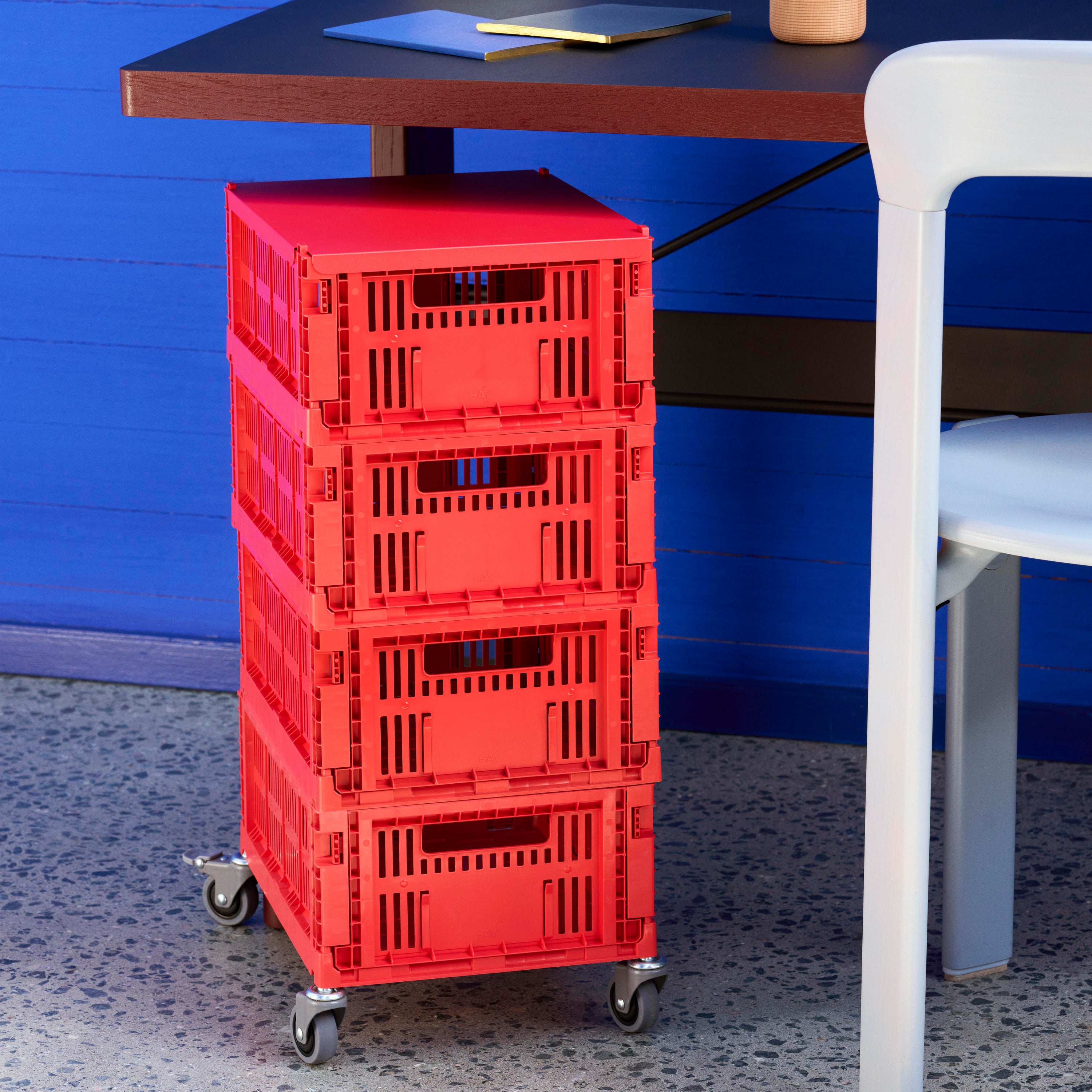 HAY Colour Crates Krat Deksel M - Rechthoekig - Rood
