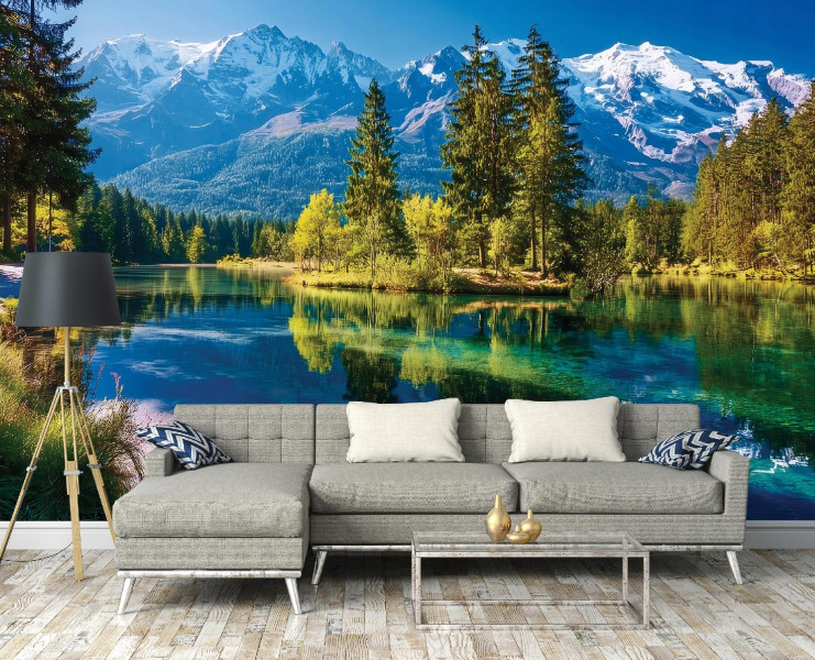 Fototapeta Góry Krajobraz Natura Jezioro Na Ścianę Sypialnia Salon 250X175