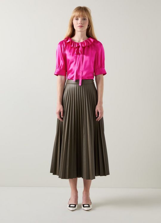 Coco Magenta Satin Blouse