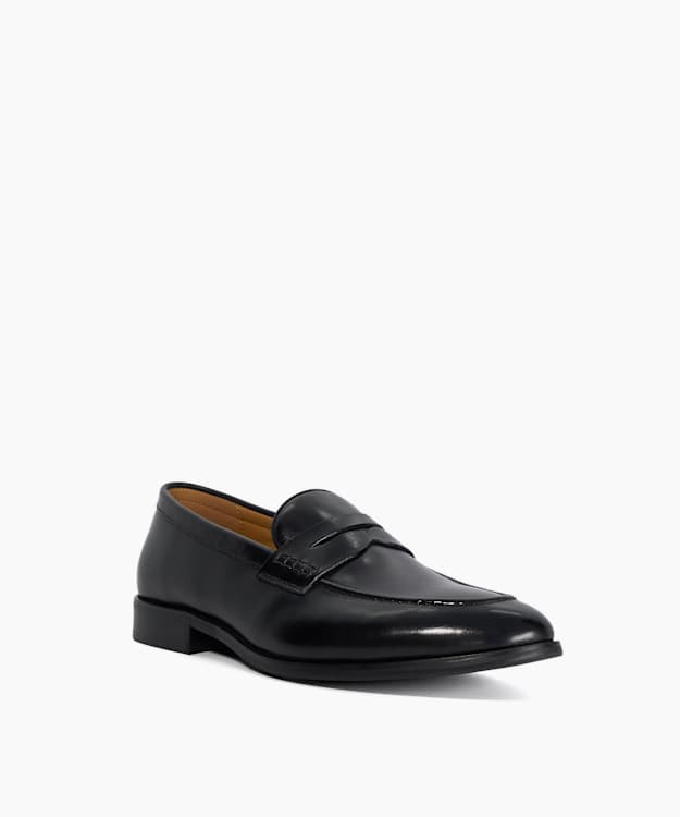 Skylers Black - Leather Loafers