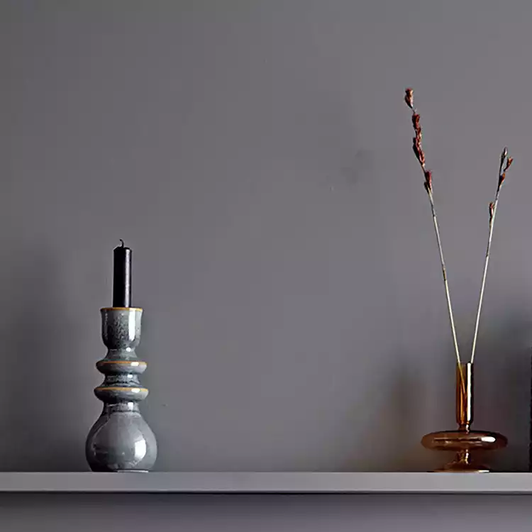 Bloomingville Emie Stoneware Candle Holder - Grey