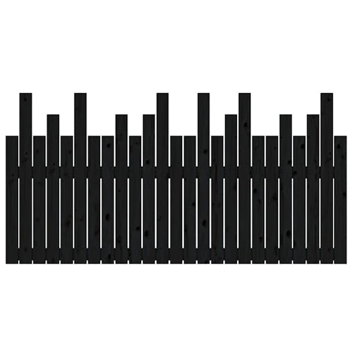 NNEVL Wall Headboard Black 159.5x3x80 cm Solid Wood Pine