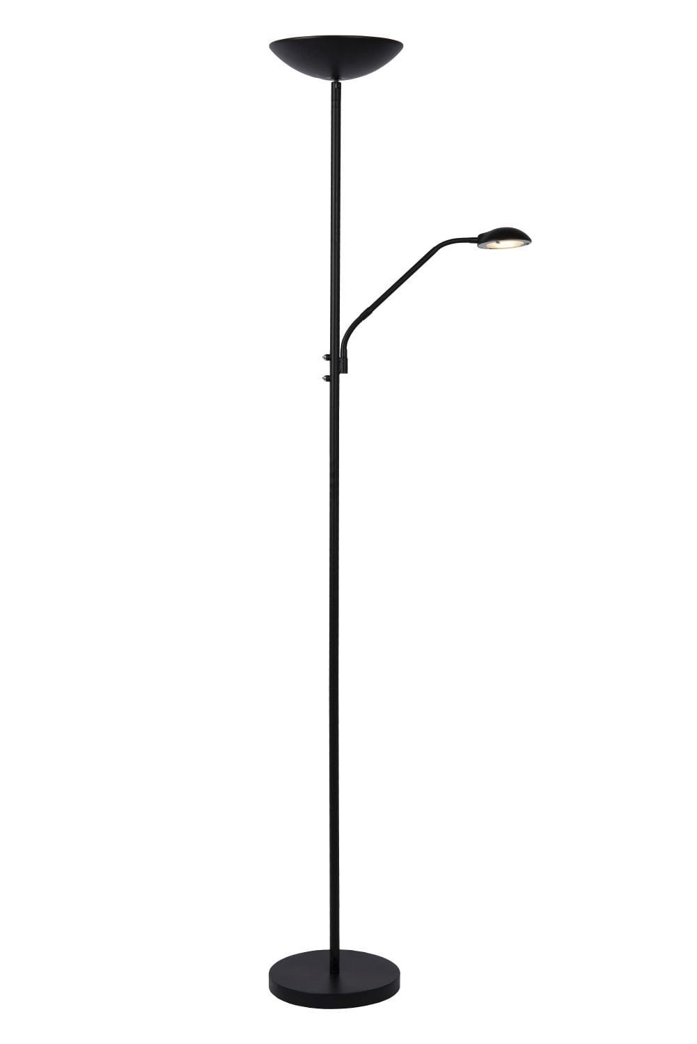 Lampa podłogowa ZENITH czarna LED 2x20W Ciepła biel 1600lm Lucide
