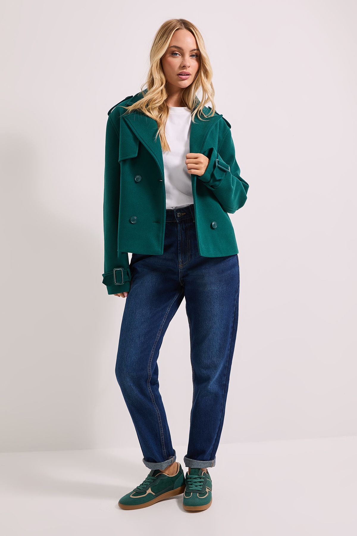 Dorothy Perkins Short Faux Wool Trench Coat